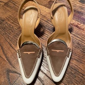 Tods sling back pumps